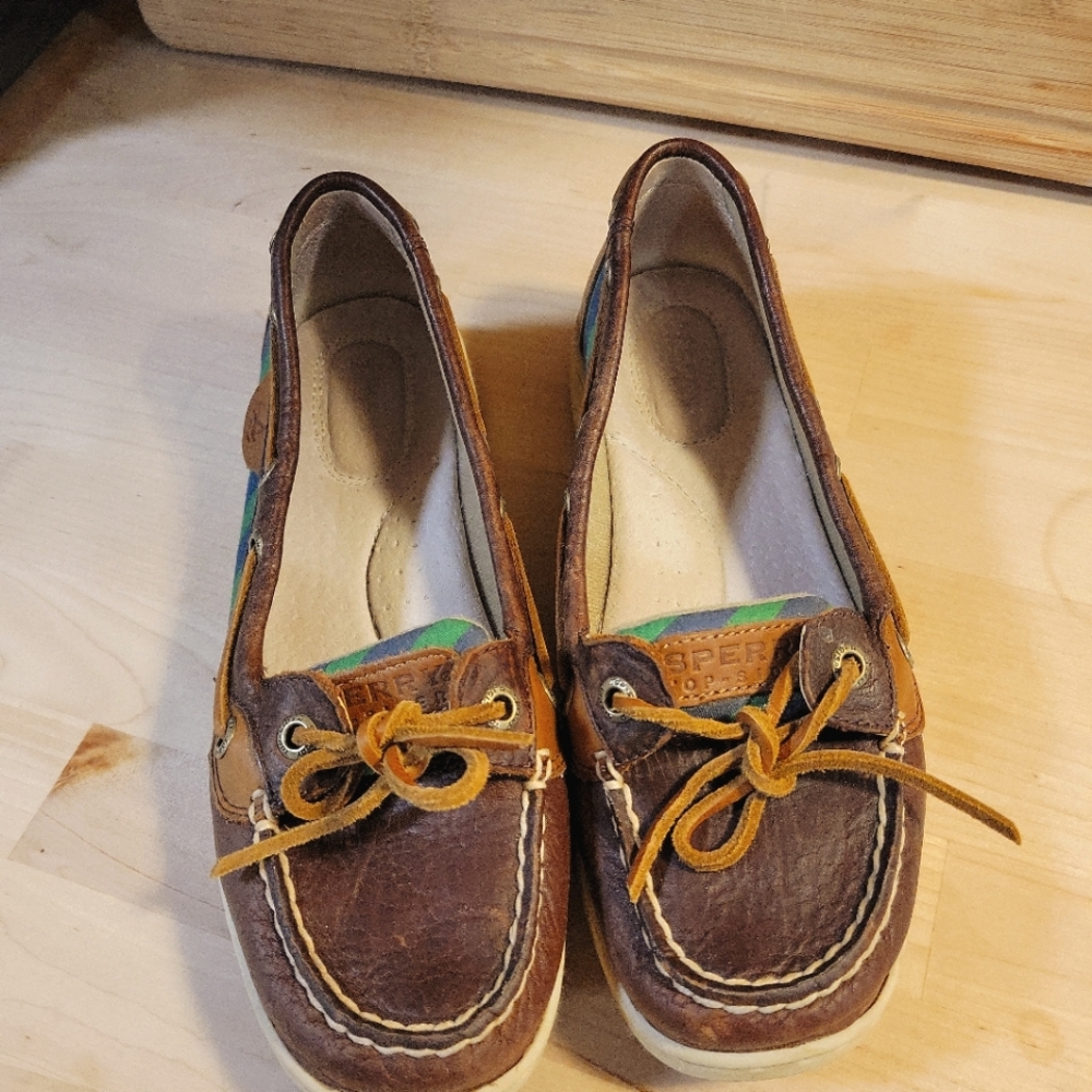 Sperry Top Sider Womens 6.5M Angelfish Green and Blue